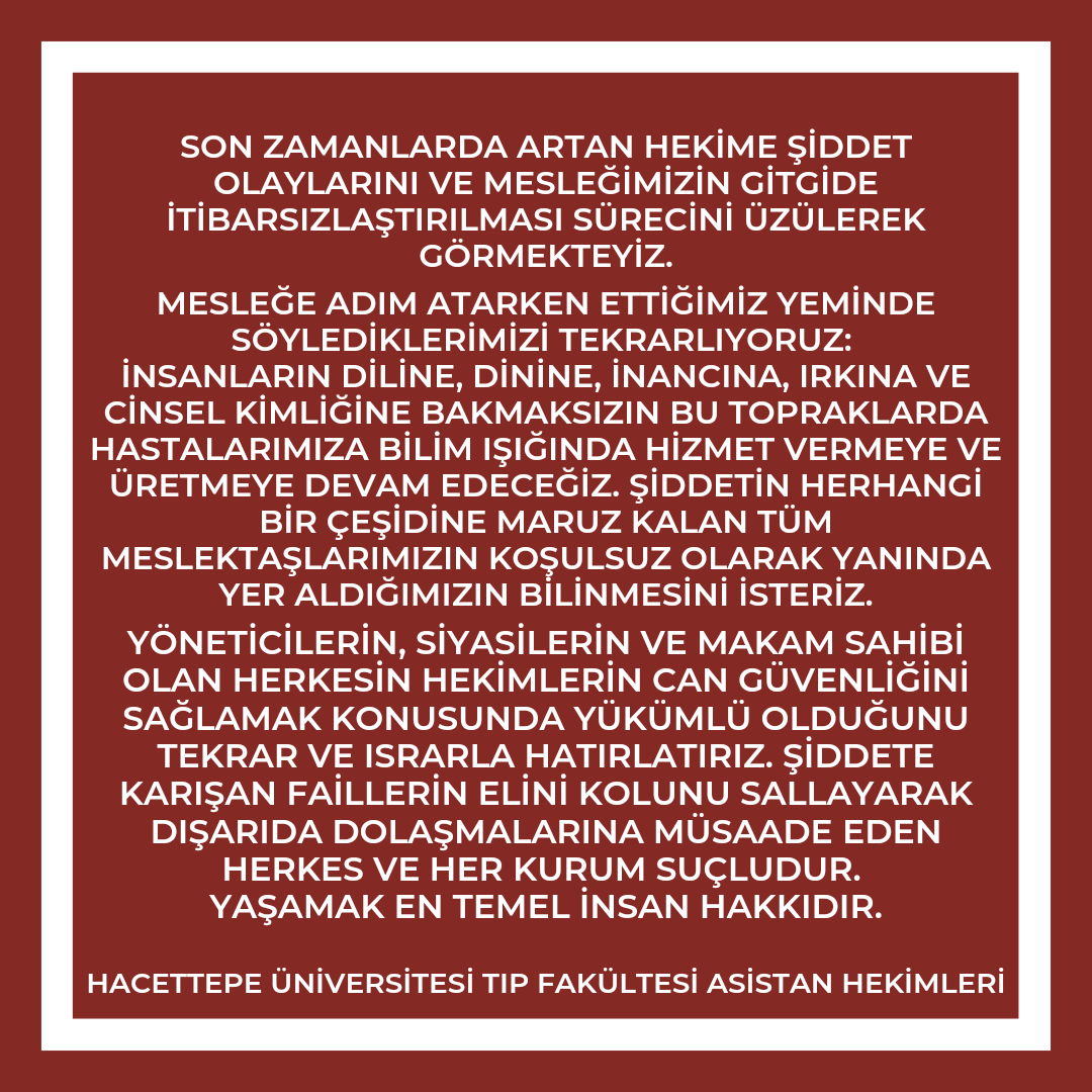 hutfagm's tweet photo. Dr. Koray Başar hocamıza destek olmak için ve bugün hayatını kaybeden Dr. Ekrem Karakaya'yı anmak ve tepkimizi göstermek için tüm asistanları  7-8 temmuzda greve katılmaya ve yarın 12.15'te çocuk acil önünde buluşup heykelde yapılacak basın açıklamasına katılmaya davet ediyoruz. https://t.co/umZm5vE5yS