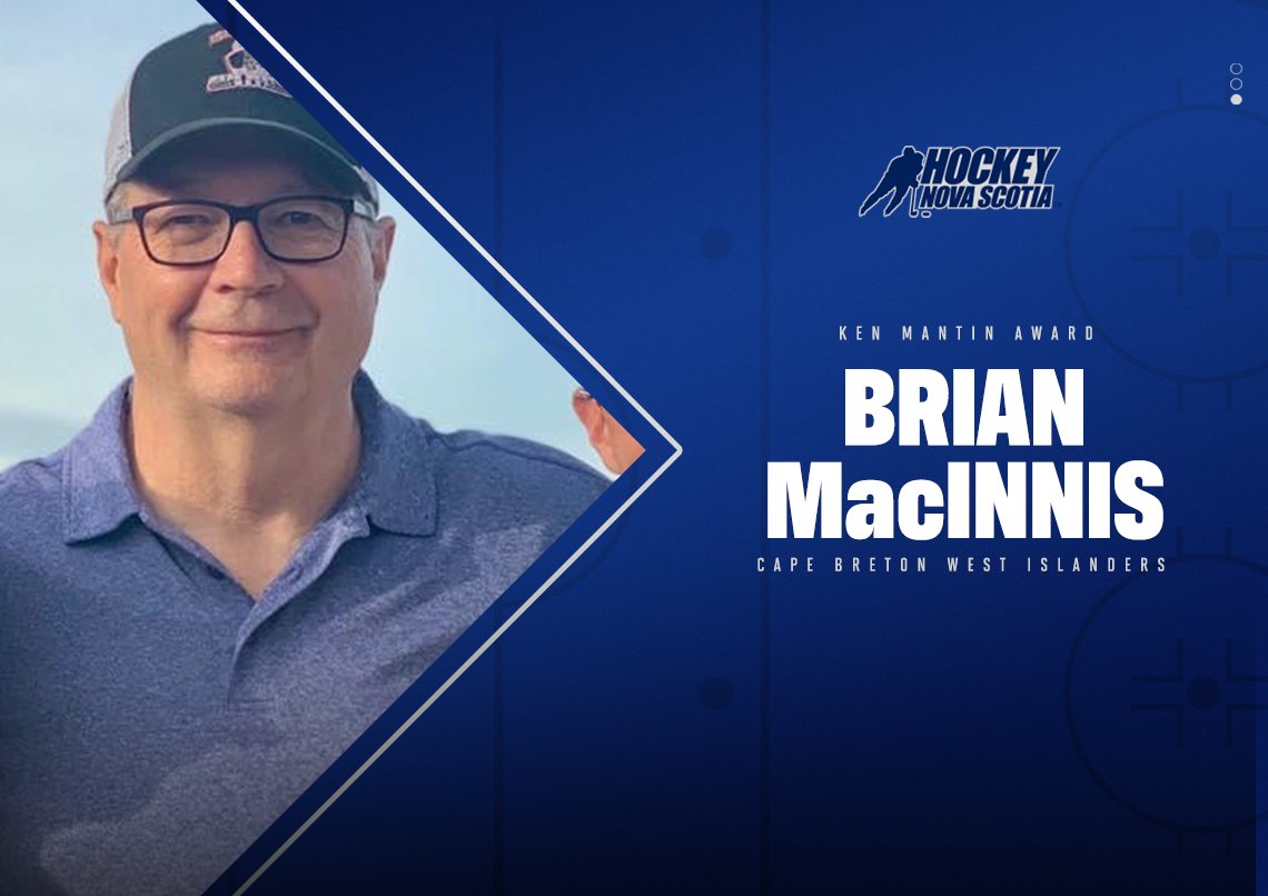 HockeyNS's tweet photo. ���� KEN MANTIN AWARD 🏆

Congratulations to Cape Breton West Islanders president Brian MacInnis on receiving our 2022 Ken Mantin Award for his contributions to hockey development in the province.

MORE ➡️ https://t.co/1mtsjen9I5

@CBWestIslanders | @nsu18mhl | #nsproud https://t.co/xP1qL7rgwA
