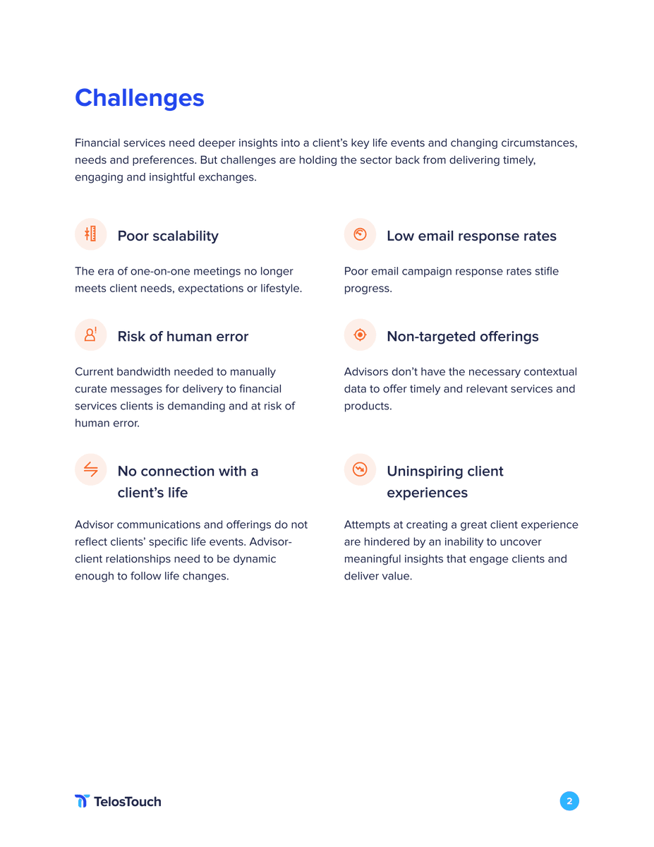 TelosTouch's tweet photo. What happens when you 10X to 20X your advisors' reach and #ClientEngagement? And how is that possible?
In this #casestudy, we communicate the challenges of traditional communication channels and the opportunities that @TelosTouch delivers.
#fintech #financialservice #finance https://t.co/UCG073FVYe