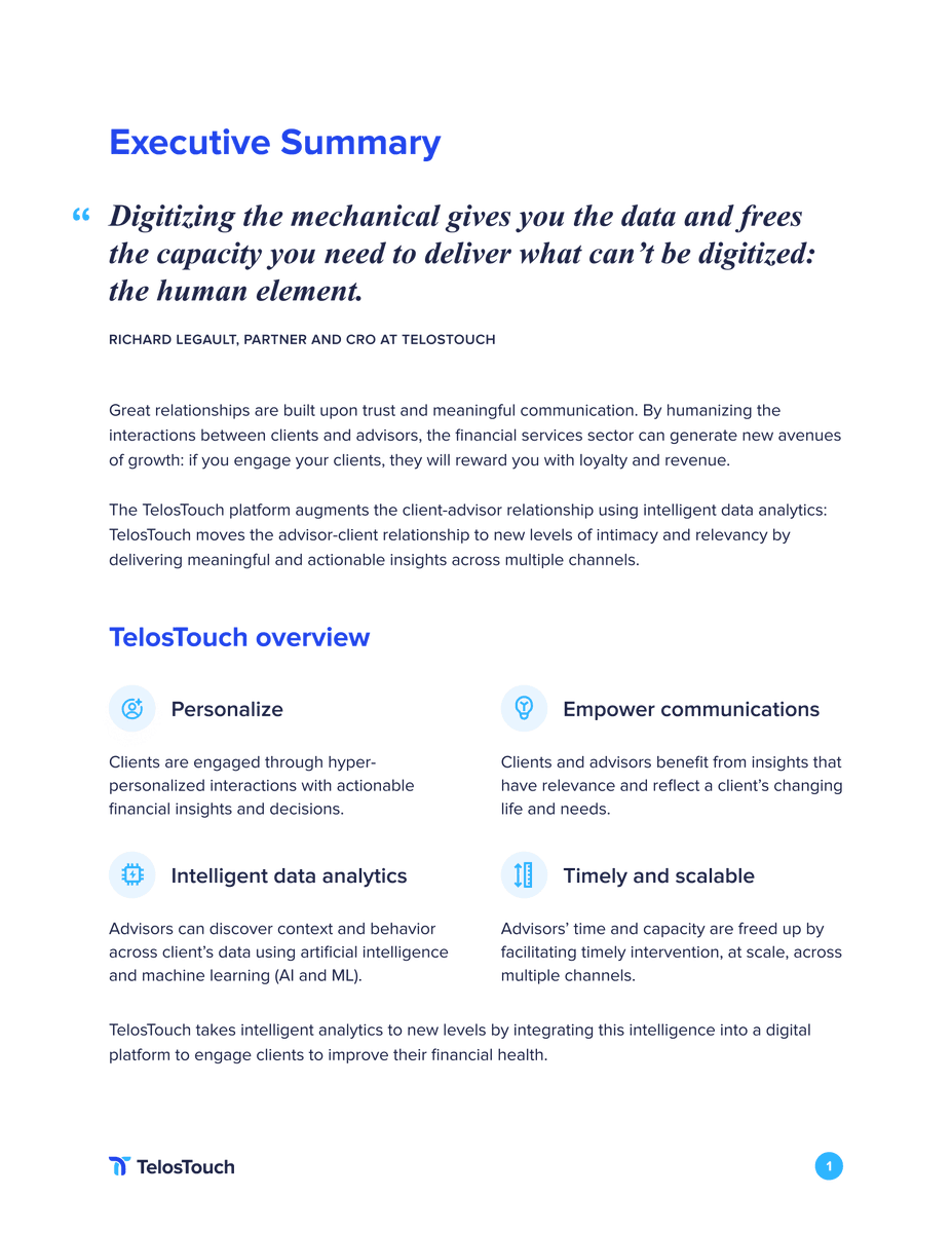 TelosTouch's tweet photo. What happens when you 10X to 20X your advisors' reach and #ClientEngagement? And how is that possible?
In this #casestudy, we communicate the challenges of traditional communication channels and the opportunities that @TelosTouch delivers.
#fintech #financialservice #finance https://t.co/UCG073FVYe