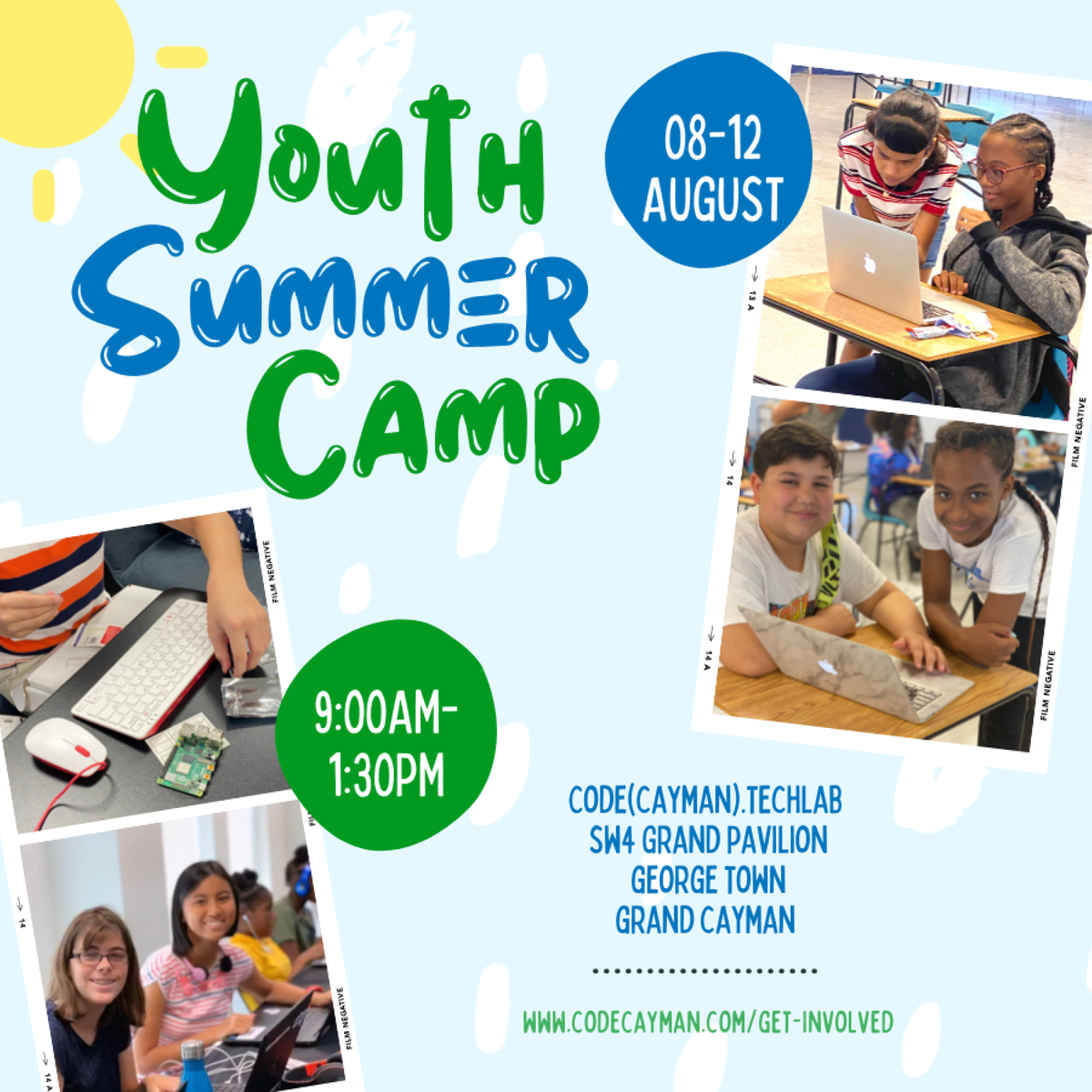 codecaymanorg's tweet photo. We're excited to announce this year's Youth.Code(Cayman) #summercamp from August 8th-12th for ages 12-17! 👨💻👩💻 We look forward to teaching our future developers! Spaces are limited! Register online here: https://t.co/T12KA5oDO8
#codecayman #youthcode #innovationnation https://t.co/IczPIjRhla