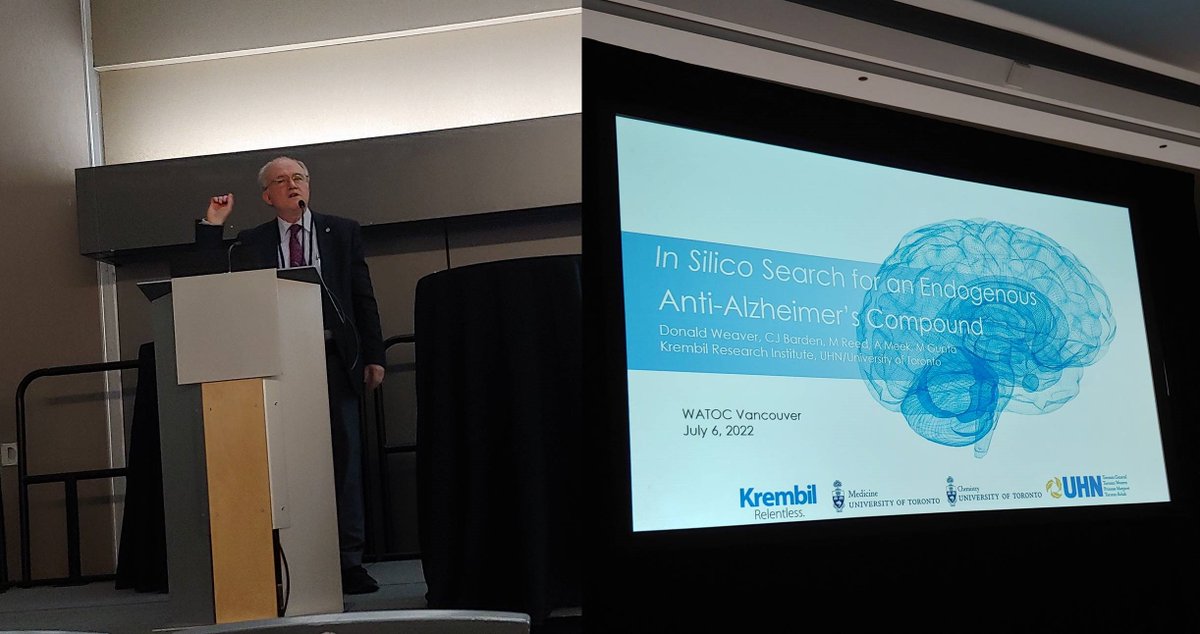 Pleased to be attending the World Association of Theoretical and Computational Chemists (WATOC) Conference in Vancouver, presenting our work on the applications of computational chemistry to understanding Alzheimer’s as an autoimmune disease, and our search for novel therapies.