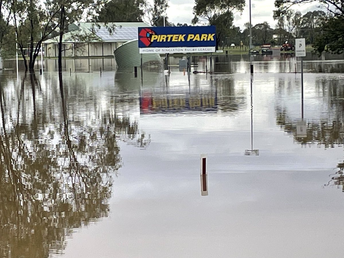 The local rugby league field adjacent to the New England Highway on Thursday morning.