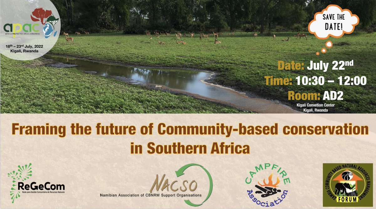 ReGeCom (@regecom_moz) on Twitter photo Come and join us in this session at <a href="/APA_Congress/">IUCN Africa Protected Areas Congress</a>, and ensure that Community-based #conservation model continues to work for people and nature. Come and join us in this session at <a href="/APA_Congress/">IUCN Africa Protected Areas Congress</a>, and ensure that Community-based #conservation model continues to work for people and nature.