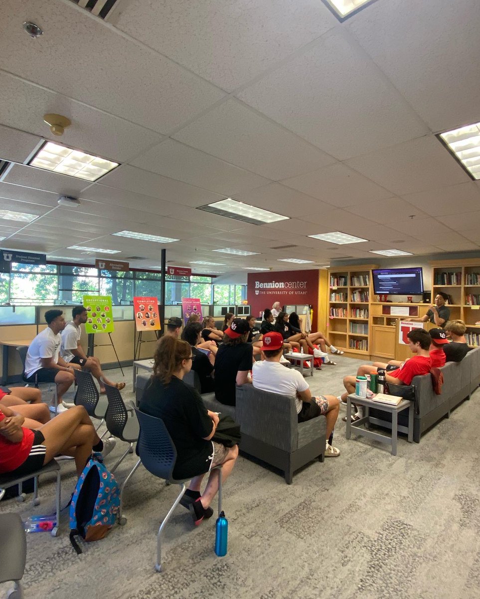 Ute Academy (@uteacademy) on Twitter photo Our freshman student-athletes visited the @bennioncenter for class today & learned about their services and got to create cards for the elderly. Go Utes 🙌
<a href="/utahathletics/">Utah Athletics</a> Our freshman student-athletes visited the @bennioncenter for class today & learned about their services and got to create cards for the elderly. Go Utes 🙌
<a href="/utahathletics/">Utah Athletics</a>