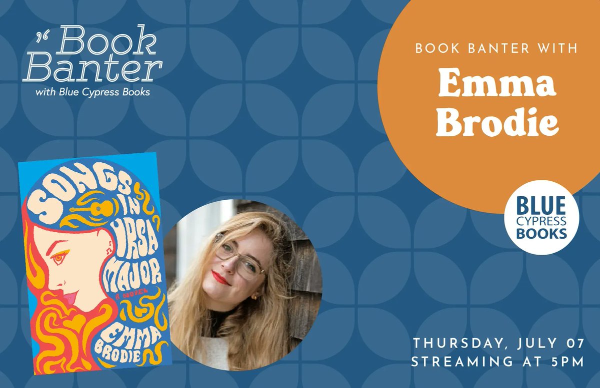"...this novel is pure joy on the page.” - <a href="/bakerkline/">Christina BakerKline</a> 
Join us w/ <a href="/emma_c_brodie/">Emma Brodie</a> tomorrow at 5pm CT as we celebrate the paperback release of her book, Songs in Ursa Major.
Book Banter is free event that streams live on our FB &amp;YT.
<a href="/AAKnopf/">Alfred A. Knopf</a> 
buff.ly/3npHUsi