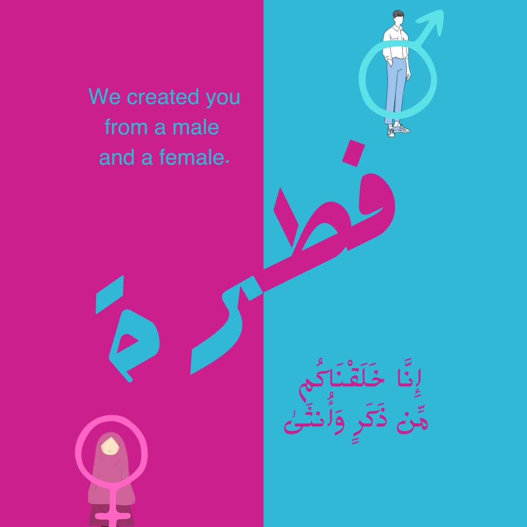 rohosny261's tweet photo. -{وَأَنَّهُ خَلَقَ الزَّوْجَيْنِ الذَّكَرَ وَالْأُنثَىٰ}.
جنسين فقط، ذكر وأنثى.. #فِطرة
ندعم حملة Fetrah -
-{يَا أَيُّهَا النَّاسُ إِنَّا خَلَقْنَاكُم مِّن ذَكَرٍ وَأُنثَىٰ وَجَعَلْنَاكُمْ شُعُوبًا وَقَبَائِلَ لِتَعَارَفُوا}.
#مبادرة_رفض_الشـzوz
#فطرة #Fetrah
#support_Fetrah https://t.co/0FuwqcQYlz