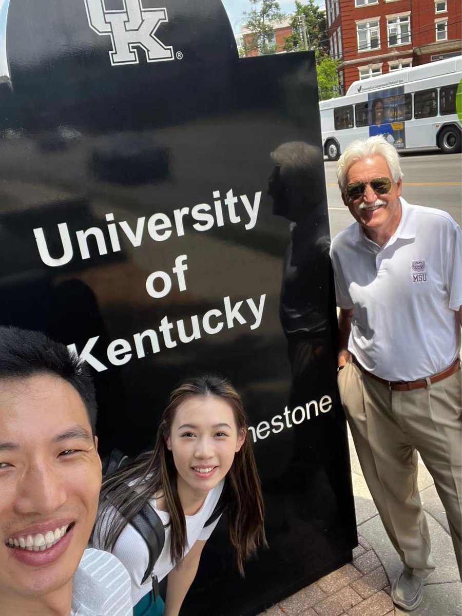 With Dr. Zhang in Lexington.His sister Min will begin begin work on her doctorate at UK this fall. Both are graduates of MSU and I am really proud of them. Look