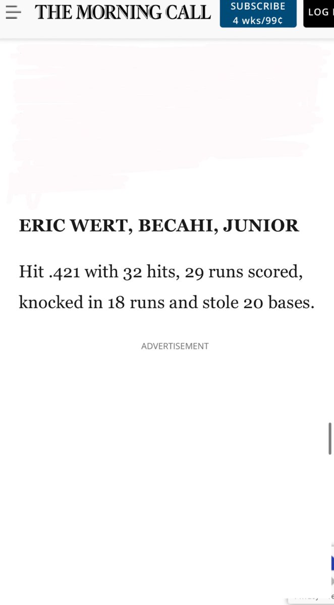 ericwert's tweet photo. Honored to be named 1st team Morning Call in both football and baseball ! @ChiefGuyzer @mcorsi17 https://t.co/p44XSWzq9x