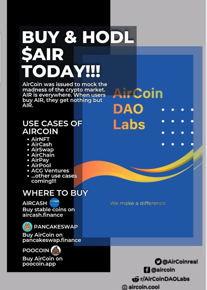 Yuvatweet's tweet photo. @rovercrc #AirCoin is the best #crypto investment of the 21st century with outstanding performance since launching. 💪@NischalShetty #BTC #digitalasset #Crypto #ElonMusk #Binance #cz_binance #cryptocurrency https://t.co/Rx8PNqdT9E