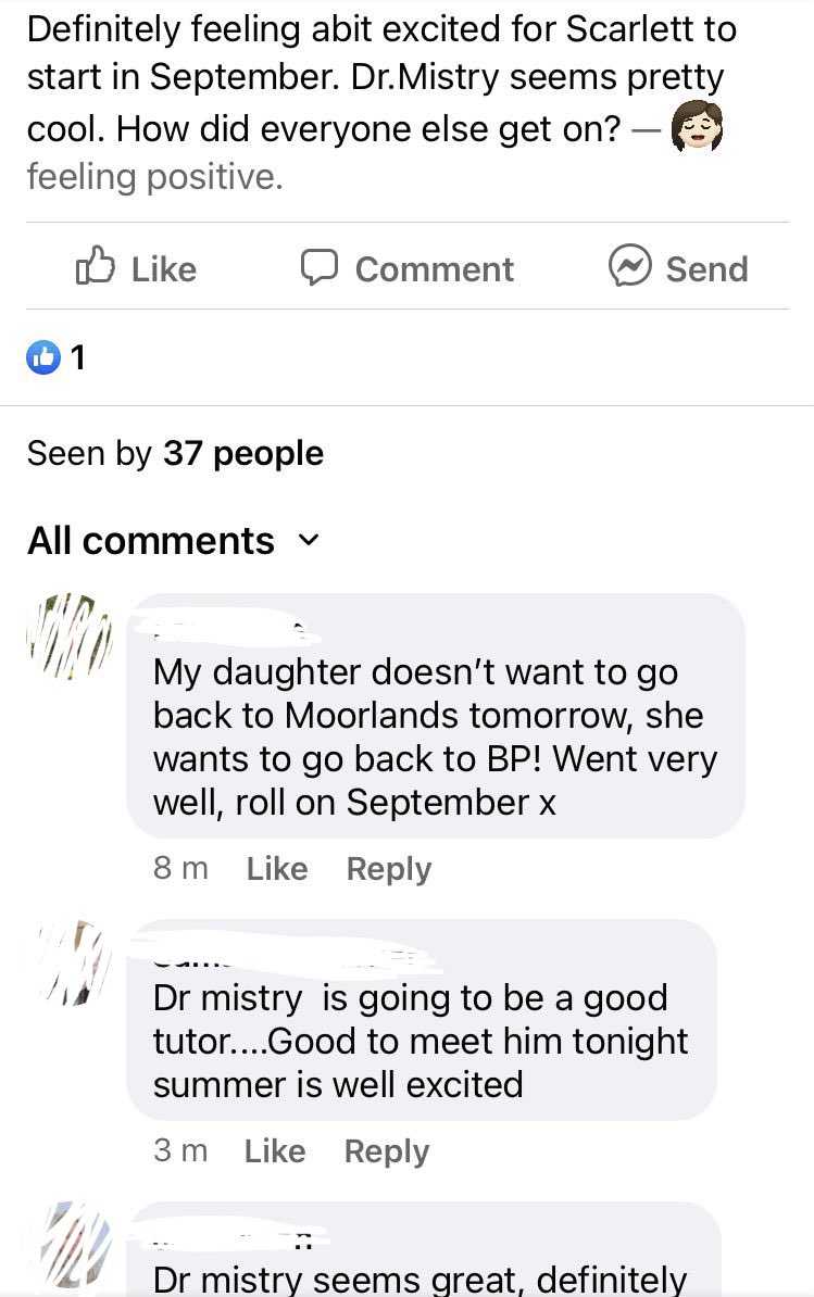 SO nervous about being an #ECT Year 7 tutor next year… tonight was Meet the Parents. Wasn’t sure what impression I left them with and then my friend sends me this screenshot 😍 #teacher #edutwitter