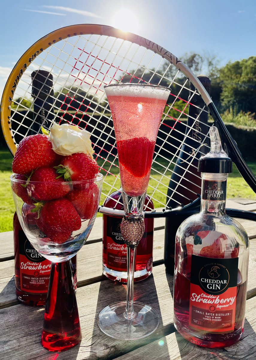 With the Tennis season in full swing 🎾, why not enjoy it with a glass of Cheddar Strawberry Gin &amp; Prosecco, perfect for those warm summer days 🍓🍸☀️
Raising a glass to Cameron Norrie <a href="/norriee/">norman patrick</a> <a href="/wimbledon/">Wimbledon</a> in the Semi-Finals 👏 
#tennis #wimbledon #strawberries #gin