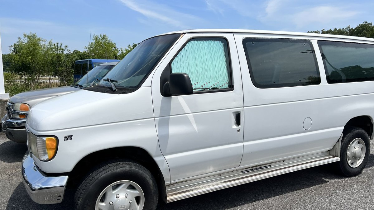 Driver and passenger window shades/blocks we made are working out great. Foam board, <a href="/3M/">3M</a> tape and some reflectics we got for free. #van #Campervan #weekender