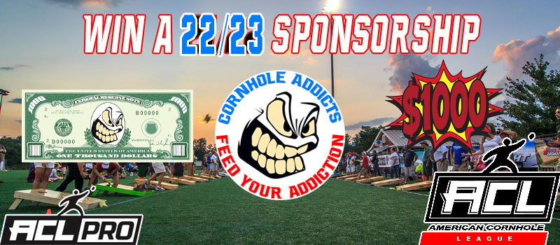 CornholeAddicts's tweet image. IT'S BACK.... WIN A 22/23 SPONSORSHIP CONTEST!
For all the rules and how to enter to Win our $1K Sponsorship Contest, head over to the website.
cornholeaddicts.com/bloggin/sponso…
#cornholeaddicts #acl #proqualifier #cornhole

bit.ly/3am8Gz2