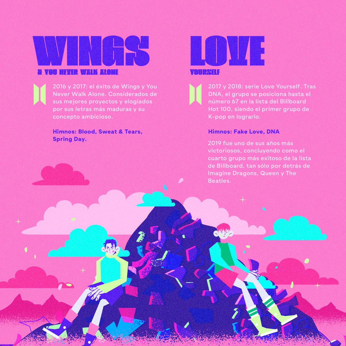 Legrafica's tweet photo. #BTS terminó de romper las barreras de la música y se posicionó como una de las mejores boybands de todos los tiempos 😎

¿Cuál es tu era favorita? 🙌

#BTS_Proof https://t.co/g7bvWx51lv