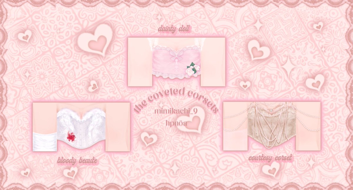 mimikachi_9's tweet photo. ༺NÖA'S CORSETS OUT NOW༻
☆
clothing commission for @hqnoa 🎀
(｡･ω･｡)ﾉ♡  🩰🎀🦢
✧･ﾟ: *✧･ﾟ:* 
purchase in thread ˚୨୧⋆｡˚↓ https://t.co/onmPAdcK5z