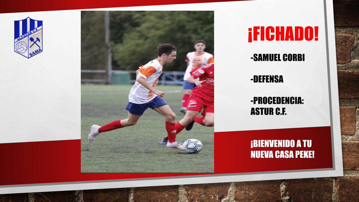 ¡FICHAJE! 🔴🔵

🛡Defensa: Samuel Corbi.

Samu, más conocido como Peke, procedente del Astur C.F., destaca por su polivalencia y gran recorrido, así como habilidad regateadora y buen trato de balón.

¡BIENVENIDO A TU NUEVA CASA PEKE!

#SomosAlcázar
#Desde1954