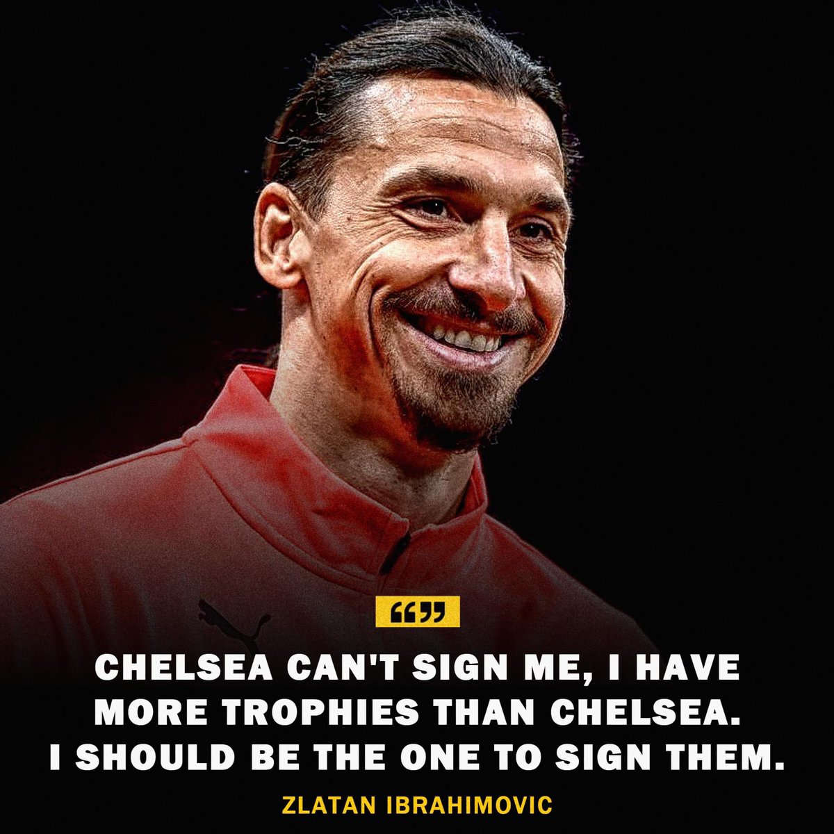 FrankKhalidUK's tweet photo. Remind me again how many Champions League trophies you have won Zlatan? https://t.co/Xh9mvBIT84