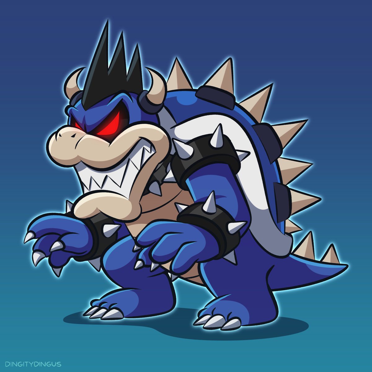 spikes teeth red eyes solo no humans pokemon (creature) standing  illustration images