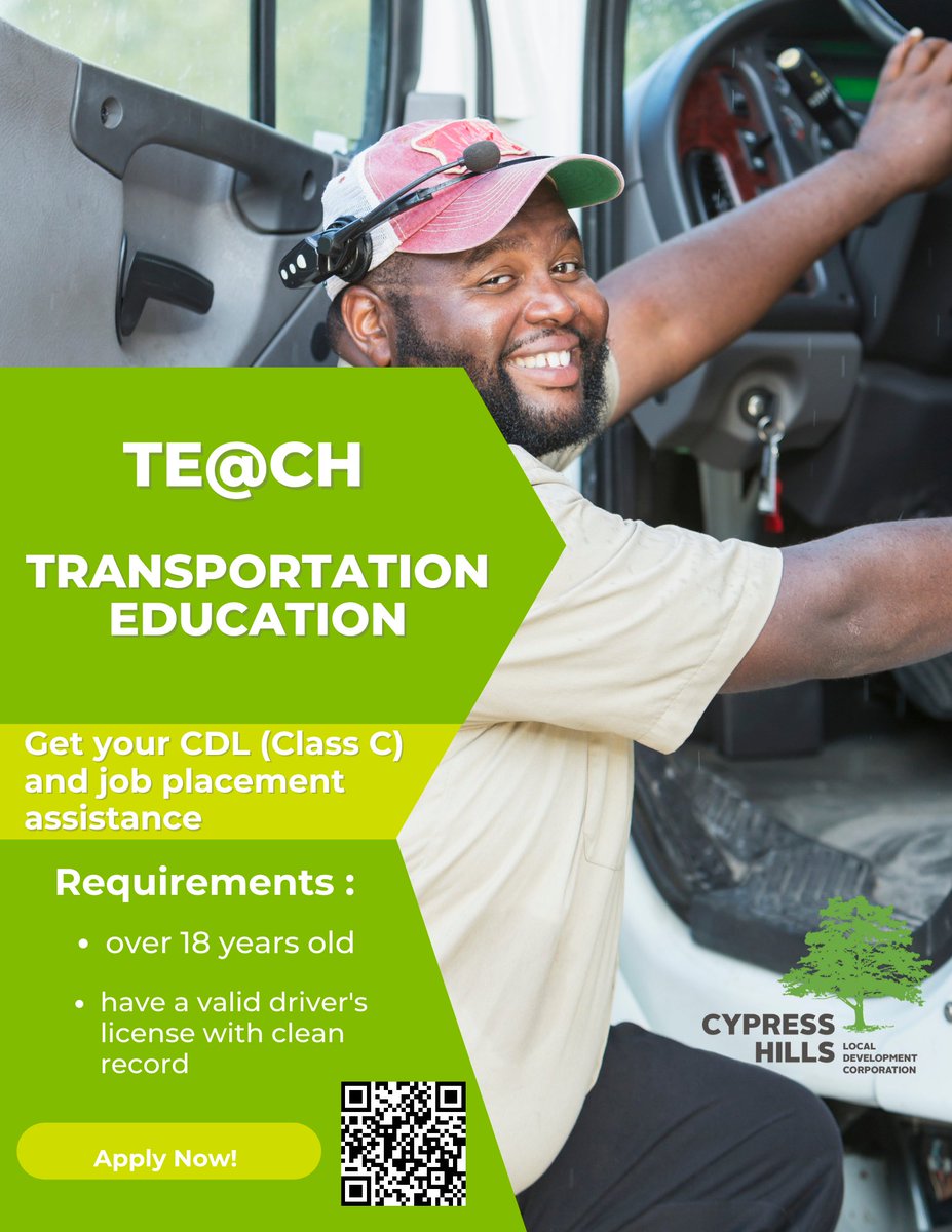 Members will obtain their CDL Class C driver’s license with passenger endorsement. +18 years old and have a valid driver’s license for at least 3 years with a clean record.

Apply now: tinyurl.com/293hvh8v