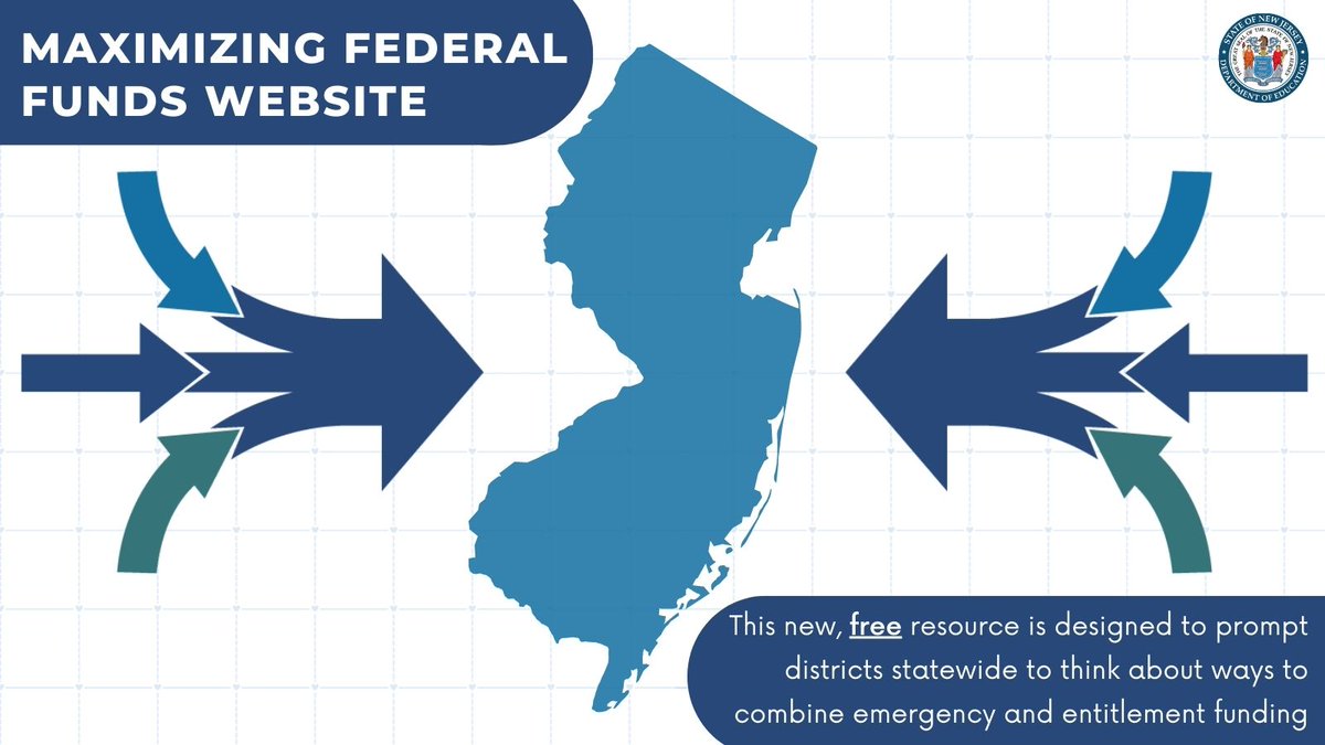New Jersey Department of Education (@newjerseydoe) on Twitter photo NJDOE released a FREE web resource in partnership with the Region 4 Comprehensive Center to assist schools and school district leaders with information about "Maximizing Federal Funds". Learn more: bit.ly/3yerOXq ✅ NJDOE released a FREE web resource in partnership with the Region 4 Comprehensive Center to assist schools and school district leaders with information about "Maximizing Federal Funds". Learn more: bit.ly/3yerOXq ✅