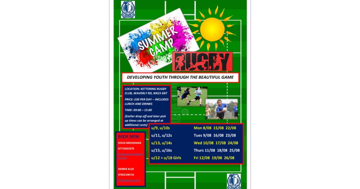 Summer Rugby Camps for Boys &amp; Girls ?☀️
ketteringrugby.com/news/summer-ru…