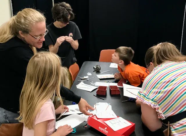 MakerCamp's tweet photo. Summer camps are kicking off. Charles H. Stone Memorial Library held a day of fun activities like paper circuit lighthouses and a buoy obstacle course. Looking for ideas? Register for Maker Camp for free at https://t.co/uM5A2Dca1D #MakerCamp #SummerofLearning #LibraryMakers https://t.co/k5hIJ5al12