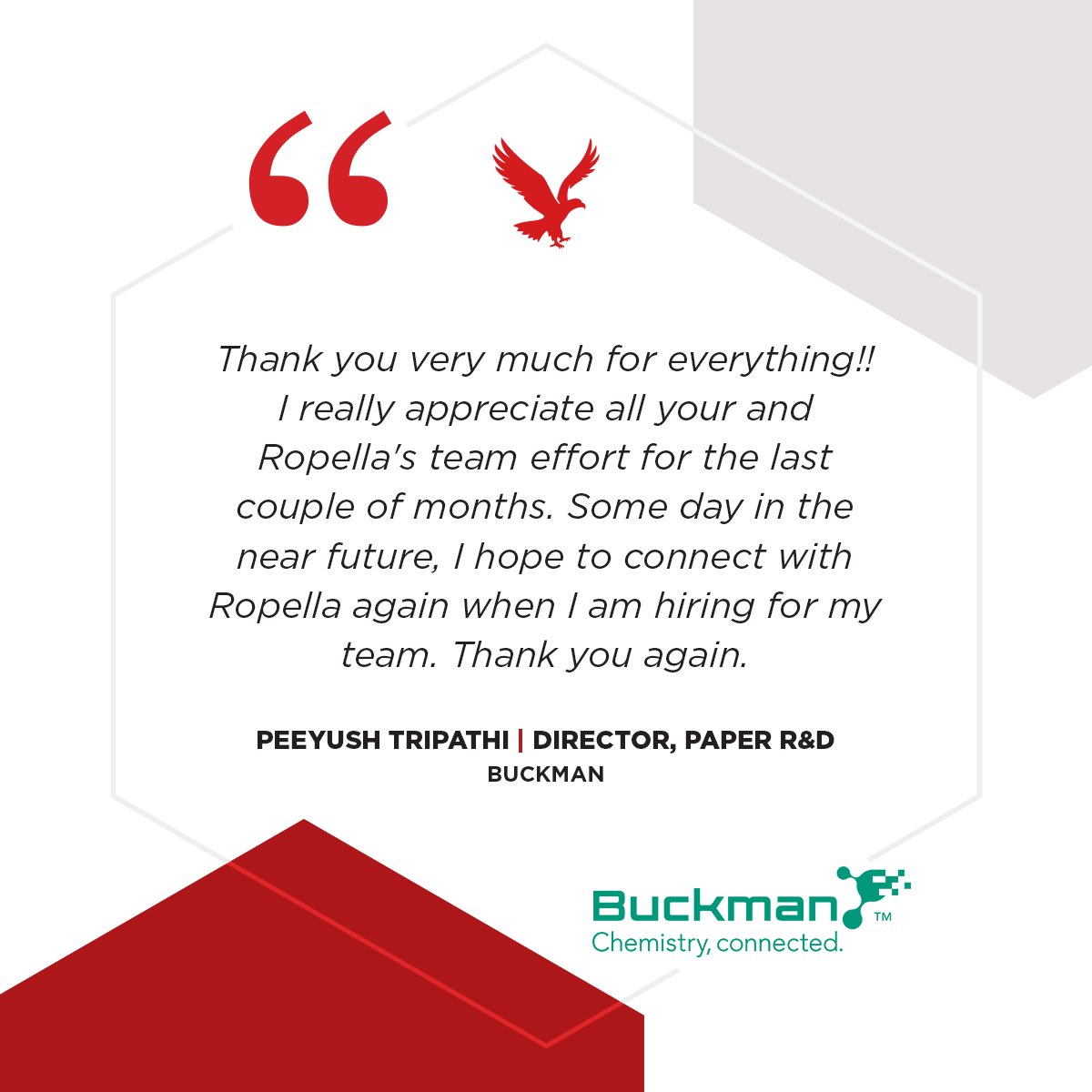 ropella's tweet photo. For 35+ years, Ropella has developed an extensive network of transformational leaders. We’ve placed candidates at Top 50 companies around the world, across the chemical, consumer, and technology industries.  

Check out what our customers are saying:
https://t.co/tWbfeh4xZQ https://t.co/Z49l09u6CG