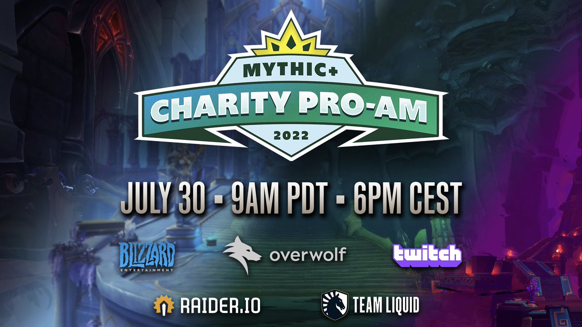 RaiderIO_WoW's tweet image. In Partnership with @LiquidGuild, we're ecstatic to announce our next Pro-AM Charity Tournament!

Pros, Amateurs, and Influencers alike push keys to raise money for charity!

Amateur Registration is LIVE!
⚔ rio.gg/ProAm2022_tw

Catch the stream!
📺 twitch.tv/teamliquid