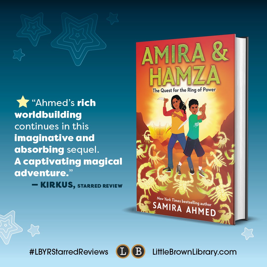 The first review for AMIRA & HAMZA: QUEST FOR THE RING OF POWER is in & it’s a star from @KirkusReviews! This sequel (out 9/20)sees our bickering siblings crisscross the globe as they try to save the world & encounter ghosts, jinn & maybe a magical donut! bit.ly/3yNXQvc