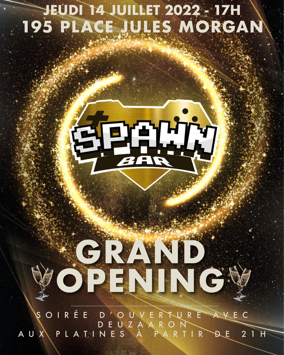 spawnbarsalon's tweet image. Le 28 Juin 2022, le Spawn Bar Bêta fermait ses portes.

Le 14 Juillet 2022,la nouvelle version du projet ouvrira ses portes.

Soyez prêts. 🍺🎮🍔🎉