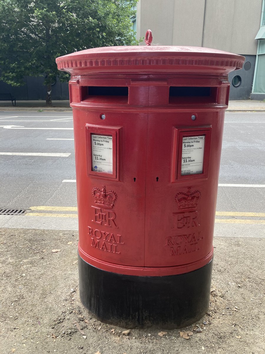 lbsg1976's tweet photo. The #LeeValleyVeloPark in London hosts the track cycling for the #CommonwealthGames2022. Its nearest #postboxes are these Type C pillars installed in 2013, just after the end of the Olympic Games when this area stopped housing athletes and became a residential area. https://t.co/Of4txcKksh