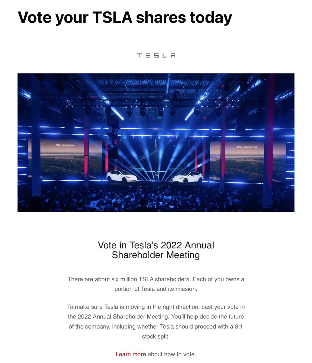 SawyerMerritt's tweet photo. Tesla says there are about 6 million $TSLA shareholders.

“Each of you owns a portion of Tesla and its mission.” @MartinViecha https://t.co/lV305sjrp4