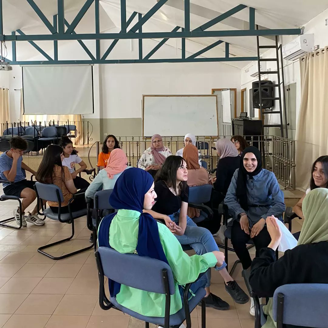 JAIPalestine's tweet photo. A new phase of teenagers training was started by the JAI in June 2022, with the participation of 40 Palestinian students.

The training focuses on the students' communication, presentation and advocacy skills, and is planned to last until September, in 12-15 sessions. https://t.co/YJbvkWMRQQ