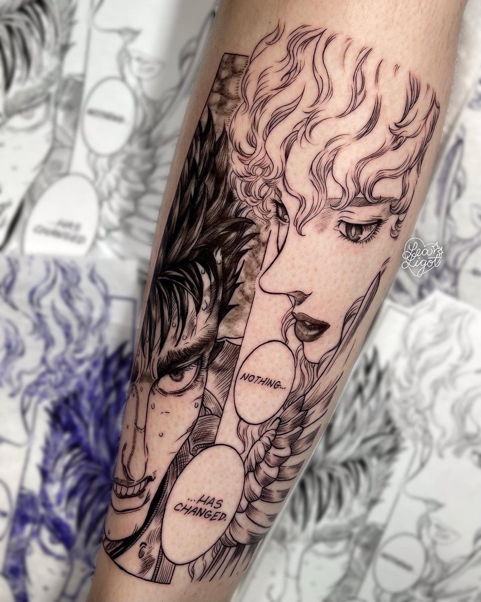 lealigottattoos's tweet photo. Guts &amp; Griffith from Berserk https://t.co/GNd6L2tiov
