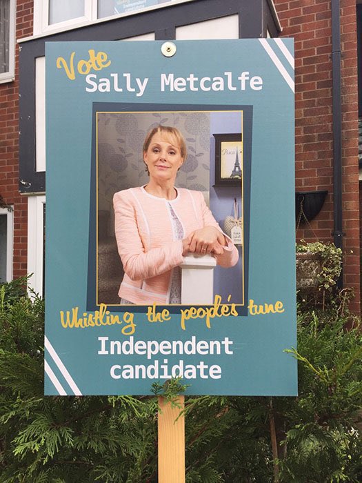 BREAKING: Councillor Sally Metcalfe has been appointed Secretary of State for Weatherfield affairs, to replace Michael Gove