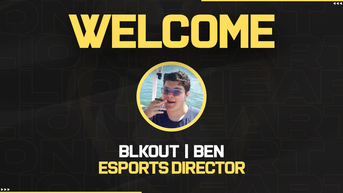 LionheartGGs's tweet photo. We're excited to announce the newest member of our Board of Directors! 

@300_blkout has been promoted and will be serving as our new Esports Director! Congratulations Ben!

#StandTogether https://t.co/OQrSsMytpE