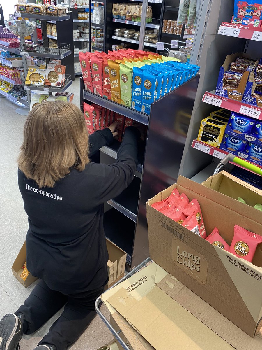 Becky_2186's tweet photo. Tuesday 5th saw my kid come to work with me for a shadowing day. It was a really fun shift, like combining my 2 families together, work/home 🥰 She slotted in nicely and got on really well. I love my job and I was proud to show Mia what I do other than being a mum 🥰 @mycoopfood https://t.co/uaFNj497ML