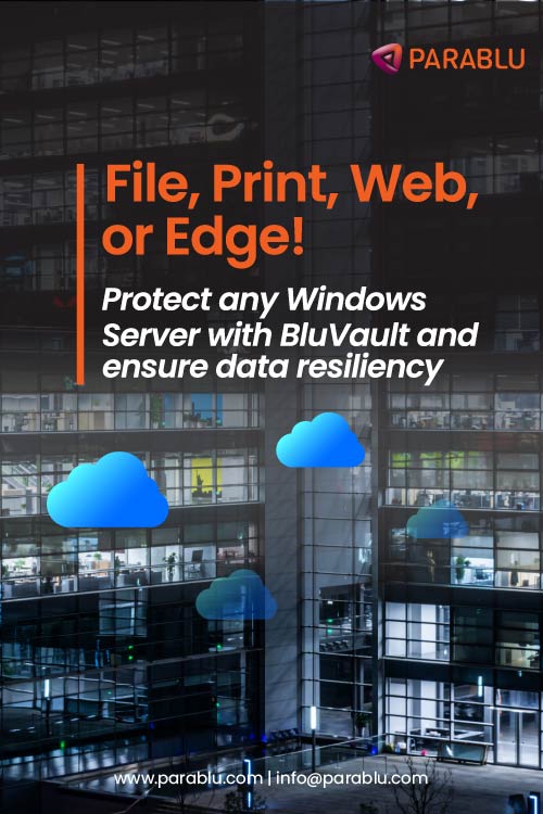 ParabluInc's tweet photo. #Backup all your #Microsoft Windows Server data to the cloud with total #datasecurity. Explore #BluVault for #ServerBackups - https://t.co/Fmi68iPgQa https://t.co/MePeD07sIB