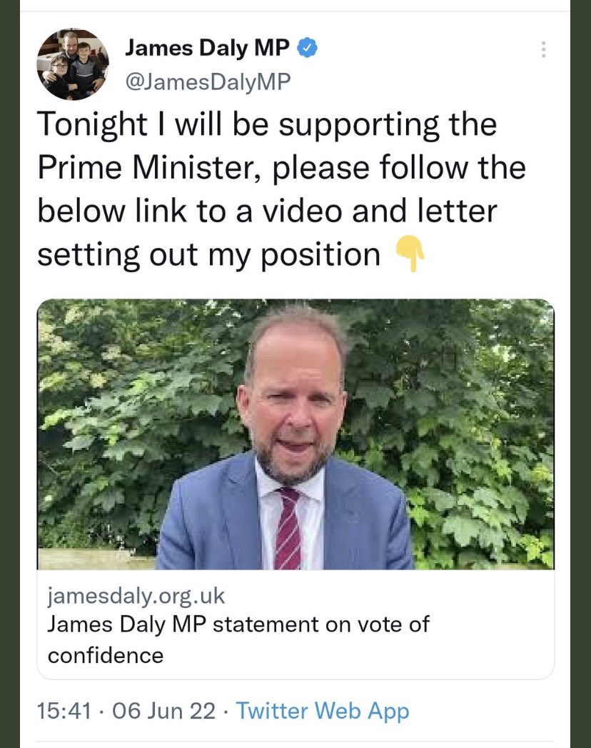TamoorT's tweet photo. @JamesDalyMP This was only a few weeks ago, Change your positions just like the British Weather 😎 #dalyfail #nobackbone https://t.co/YvQOGELDCx