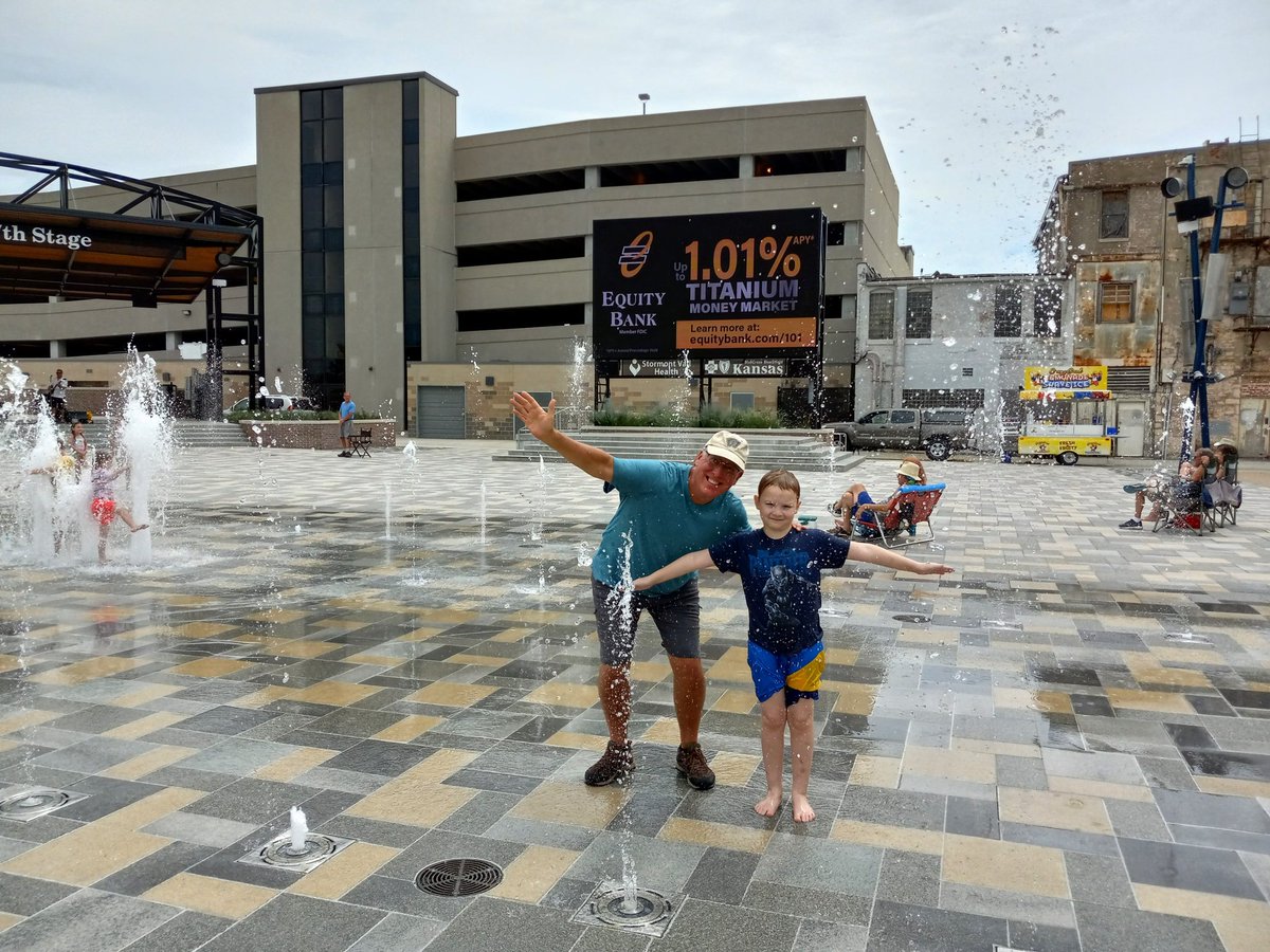 Who says only little kids like a splash park on a hot July Day? 'Took my little brother from @BBBSA to Evergy Plaza today during the Wednesday Concert Series. What an asset for Topeka! Thanks @EvergyPlaza
And @CapFed !