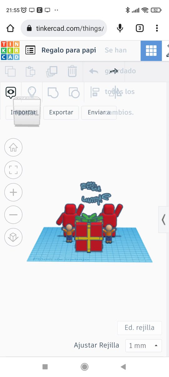 masanve's tweet photo. Muchas gracias a todos por las felicitaciones, así da gusto cumplir años. Pero lo siento mucho pero la mejor felicitación ha sido la de mis nenes. Que le estés enseñando a diseñar en 3D y lo utilicen para realizar esto no tiene precio https://t.co/xeaNYYpCcv
