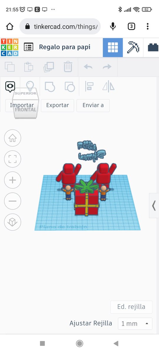 masanve's tweet photo. Muchas gracias a todos por las felicitaciones, así da gusto cumplir años. Pero lo siento mucho pero la mejor felicitación ha sido la de mis nenes. Que le estés enseñando a diseñar en 3D y lo utilicen para realizar esto no tiene precio https://t.co/xeaNYYpCcv