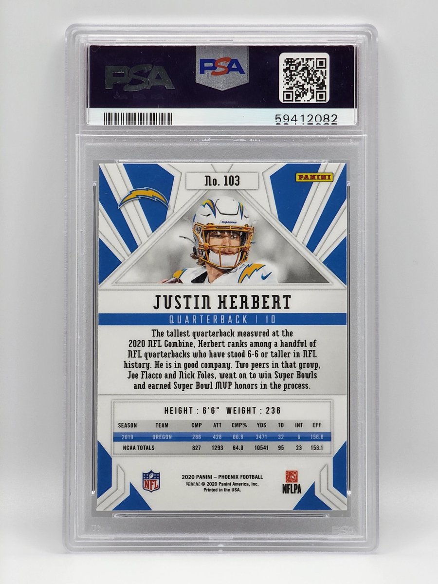 crowscardshoppe's tweet photo. 📬 MAIL DAY 📬
S/O to @mikeyharris31 for a seamless deal on this gorgeous Herbert rookie card. He joins Burrow and Tua as our third PSA 10 from the '20 Panini Phoenix Fire Burst 🔥🔥
#whodoyoucollect #thehobby @CardPurchaser @MDRANSOM1 @sports_sell #HiveBST #collectlikeacrow🪶 https://t.co/FwCPZCWyBb