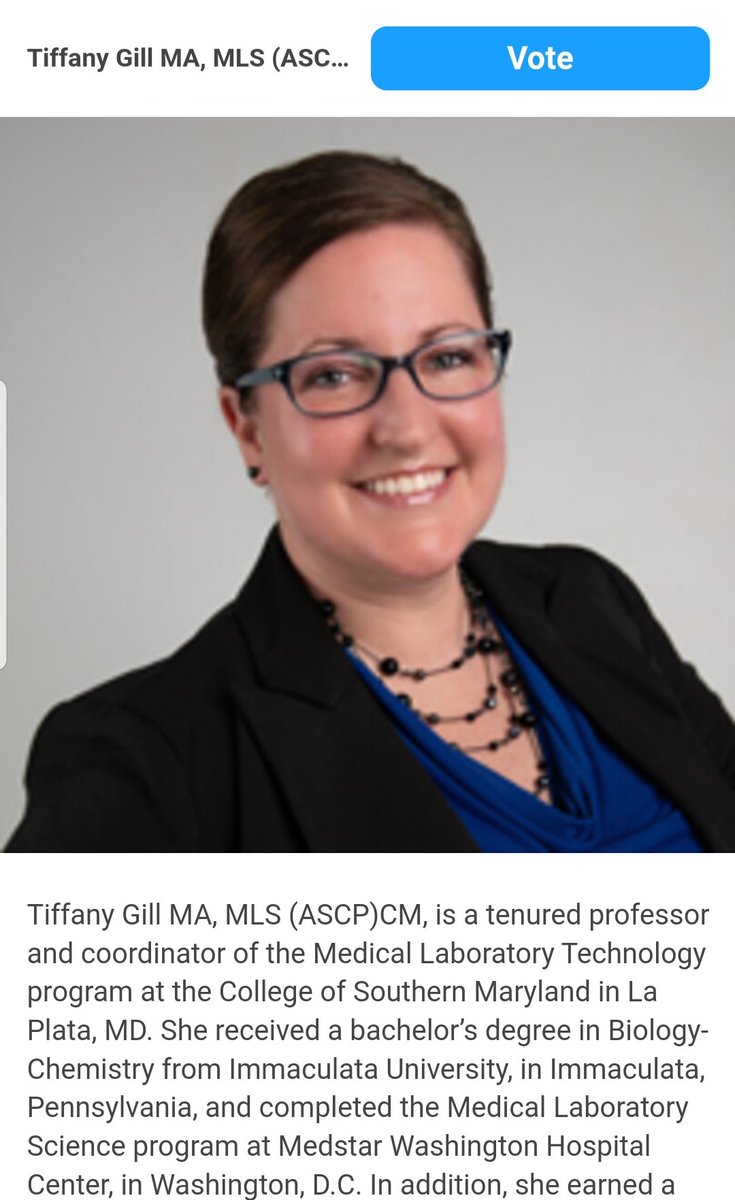 MedicalLabLadyG's tweet photo. I am honored to be named one of @ASCP_Chicago #ASCP40UnderForty2022
honorees! Please help me make the top 5 with your vote 📮 https://t.co/YrRCzk8L58
@CSMHeadlines
@CSMPrez @ImmaculataU
#ASCP100 https://t.co/g3Bg5nUUst