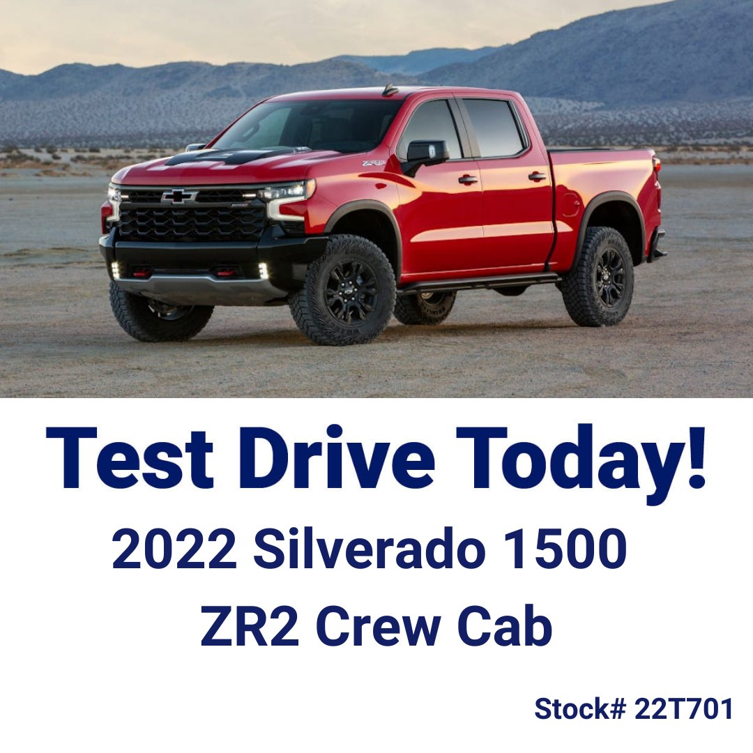 BozarthLoneTree's tweet photo. Test Drive the All-New Silverado ZR2 at Bozarth Chevrolet! The ZR2 has the power and aptitude to take you on any adventure you seek to find! Shop now at https://t.co/lasjrH225d

#Silverado #SilveradoZR2 #ZR2 https://t.co/OM6FvzvFUC