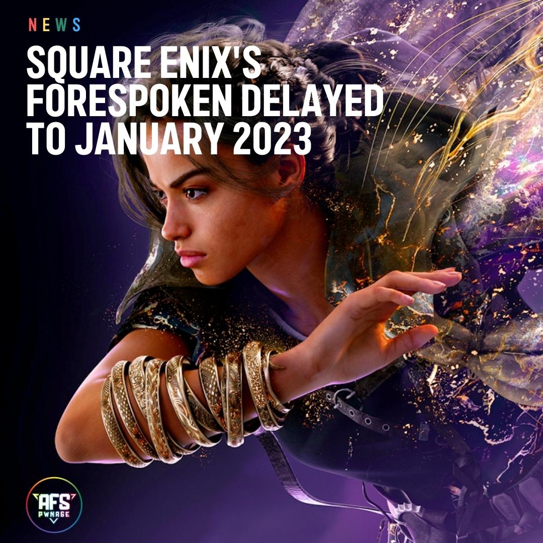 AFSPwnage's tweet photo. Square Enix has released a statement announcing the delay of their upcoming title "Forespoken".  #playstation #ps4 #videogames #playstation4 #playstation5 #psn #nextgengaming #pcgaming #playstation3 #sonyplaystation 
#gamer #gaming #pc #videogame #gamers #games https://t.co/30UkZyWhaF