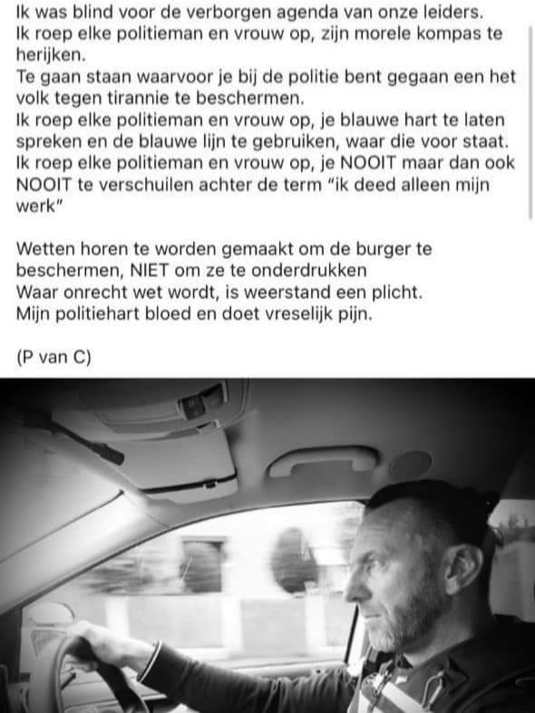 Een politieagent spreekt zich uit...👮🏻‍♂️💙