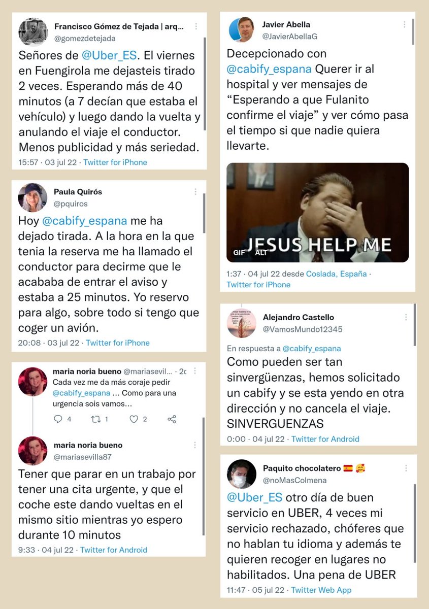 defensadeltaxi's tweet photo. 1.304 ESPECIAL VIAJEROS ABANDONADOS @consumogob @fiscal_es @DefensorPuebloE @facua @consumorg @CECUMadrid @ADICAE @consumidores

Ningún escrúpulo en #DejarTirado al cliente

      #FaltaDeProfesionalidad
      #FaltaDeCompromiso 

#QuejasVTC #EstafaCabifyUber #Uber #Cabify #Bolt https://t.co/7kjhv4zCLl