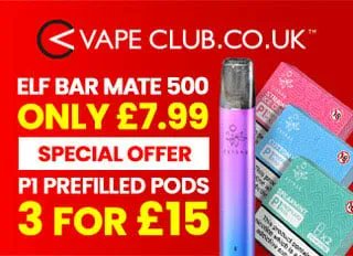 EcigClick's tweet photo. Upgrade from the #DisposableVapes with the Elf Bar Mate 500 pod kit, plus you can grab a great deal from @vapeclub  £7.99 for the kit and  + 3 pods for £15 !   https://t.co/BTRZrUZ0OA                              #ElfBar #ElfBarMate #VapeClub #VapeDeal #Ecigclick https://t.co/R4wmzhIpjA